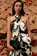 Organically Grown Linen Print Halter Top