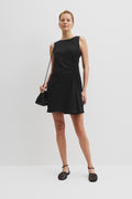 Linen Ruched Mini Dress