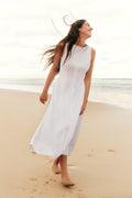 Linen Fit-And-Flare Dress