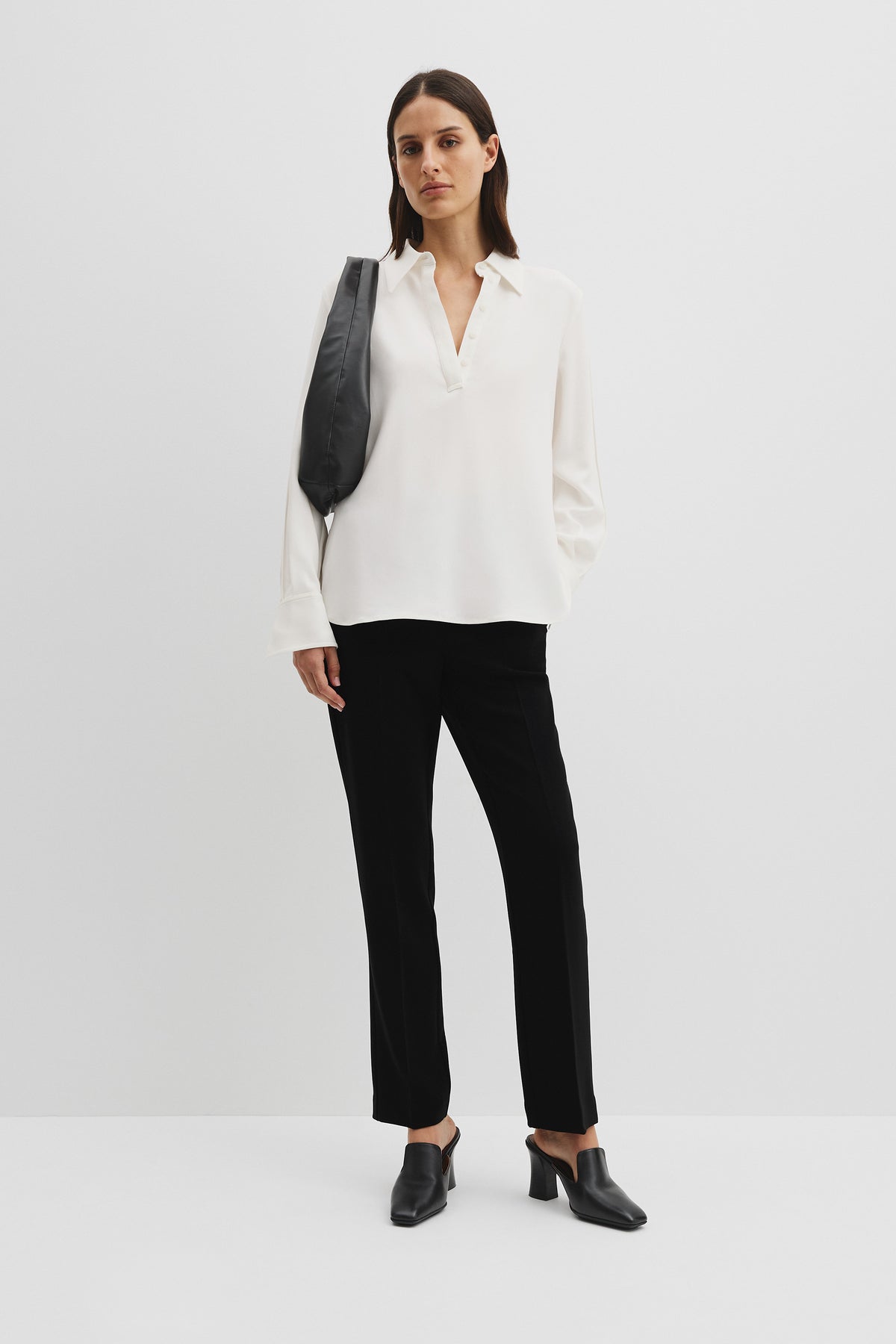 Crepe Popover Shirt