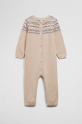 Cotton Fair Isle Knit Jumpsuit