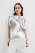 Australian Cotton Cr Logo Stripe T-Shirt