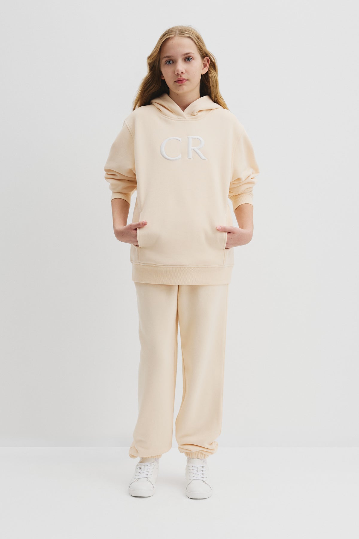 Teen Australian Cotton Cr Logo Hooded Sweat