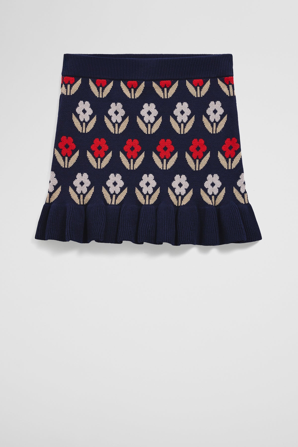 Organically Grown Cotton Jacquard Knit Skirt