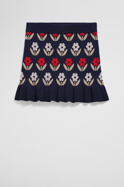 Organically Grown Cotton Jacquard Knit Skirt
