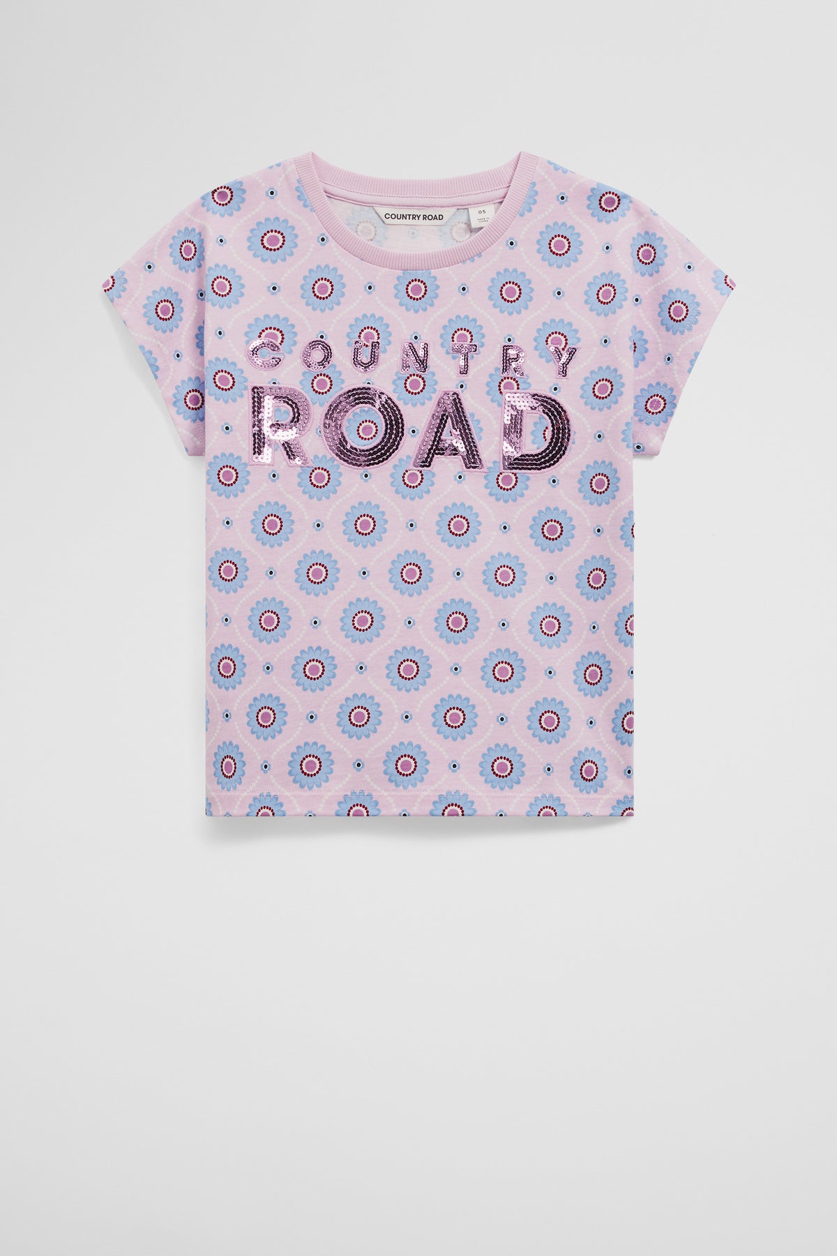 Organically Grown Cotton Sequin Logo T-Shirt