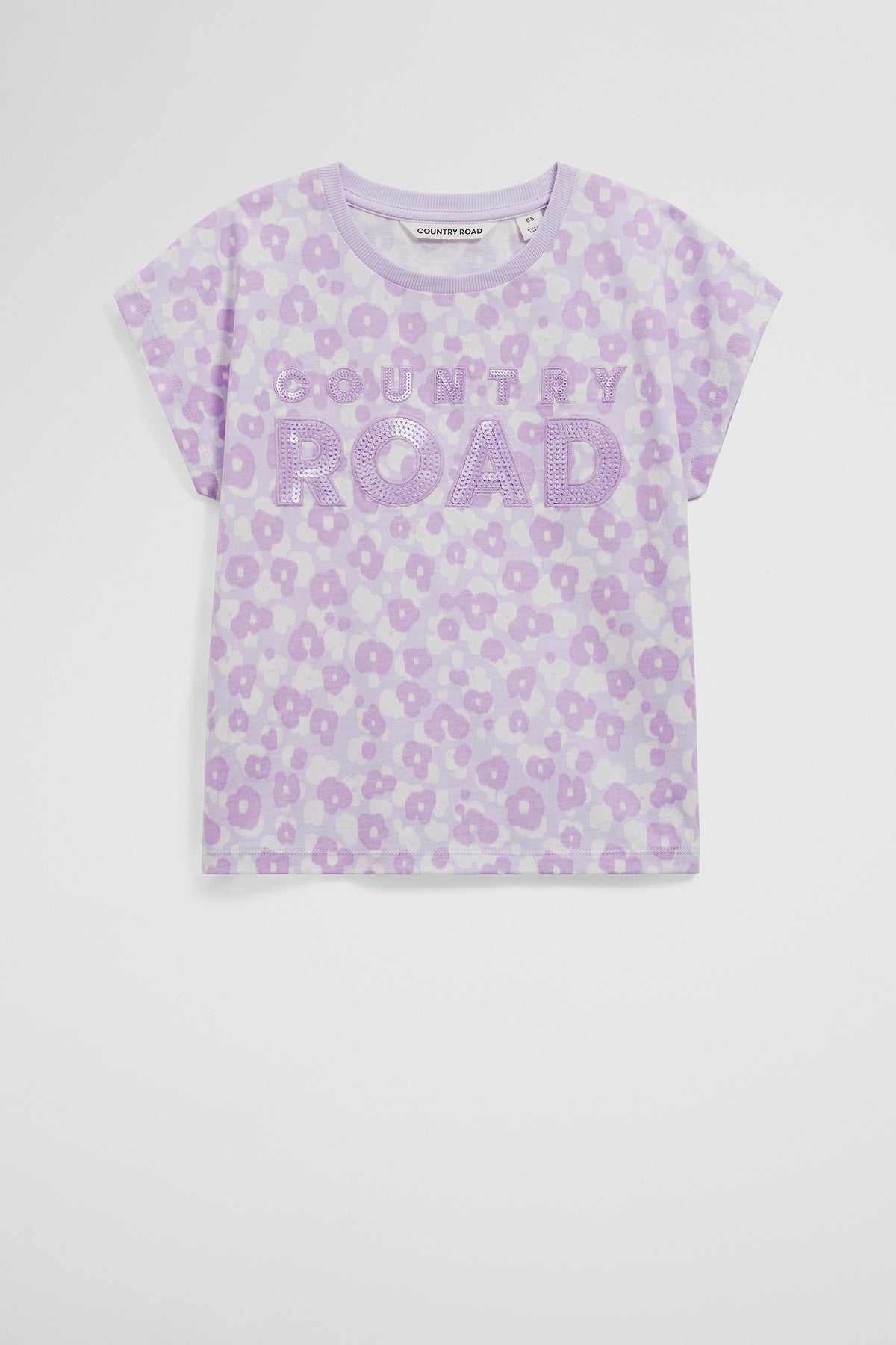 Cotton Sequin Logo T-Shirt