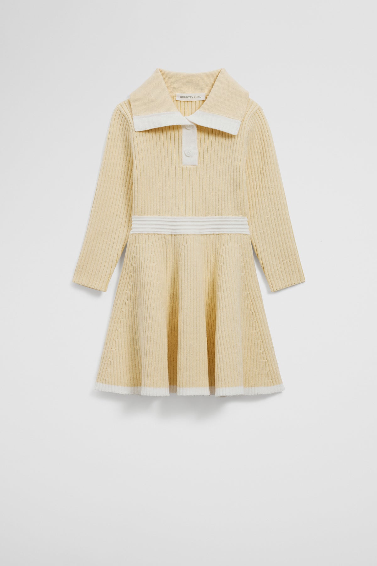 Organically Grown Cotton Collared Knit Dress
