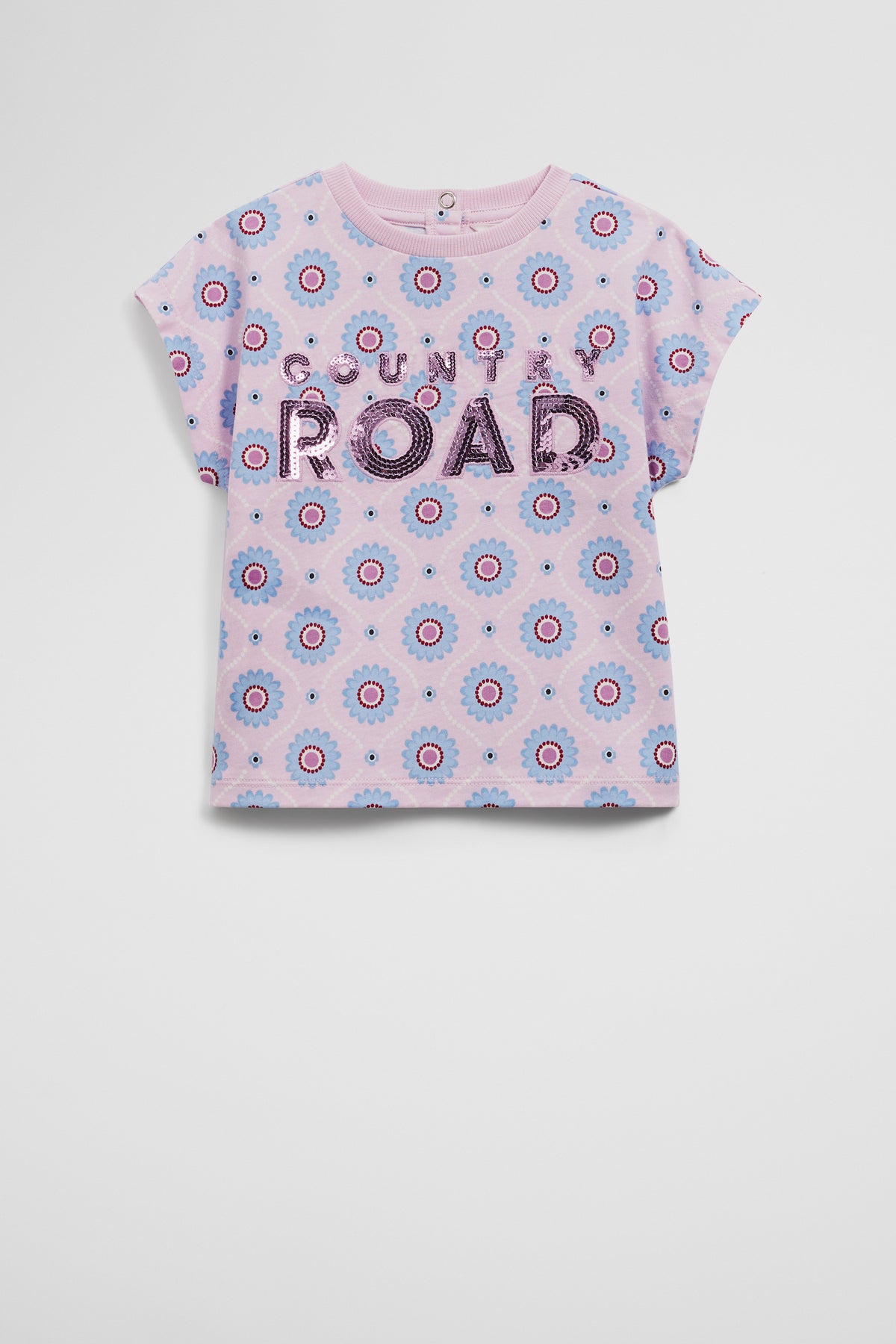 Organically Grown Cotton Sequin Logo T-Shirt