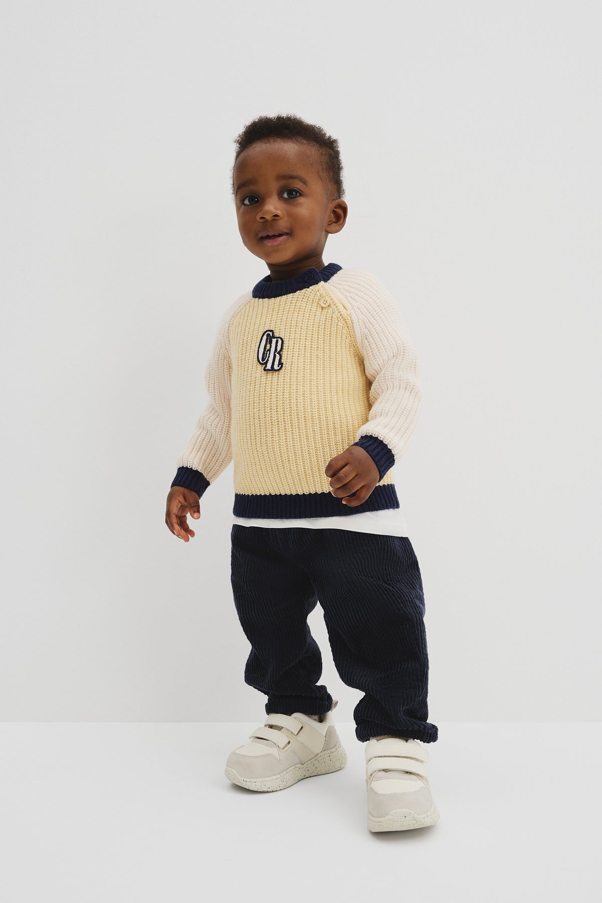 Colour Block Logo Knit
