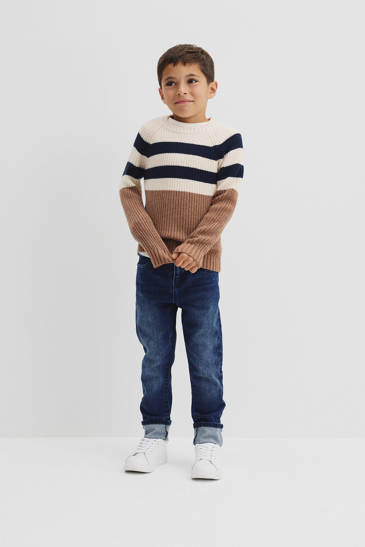 Contrast Stripe Knit