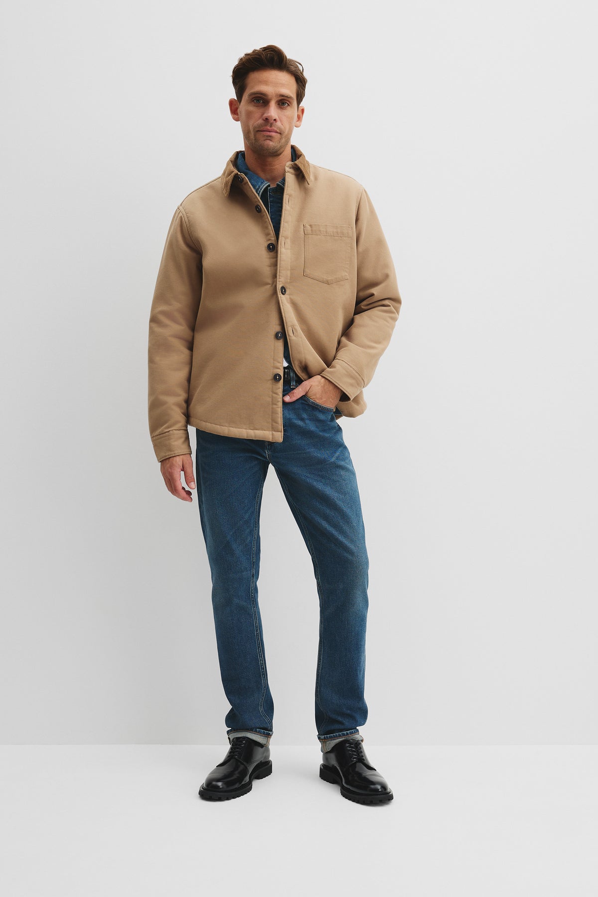 Textured Sherpa Overshirt