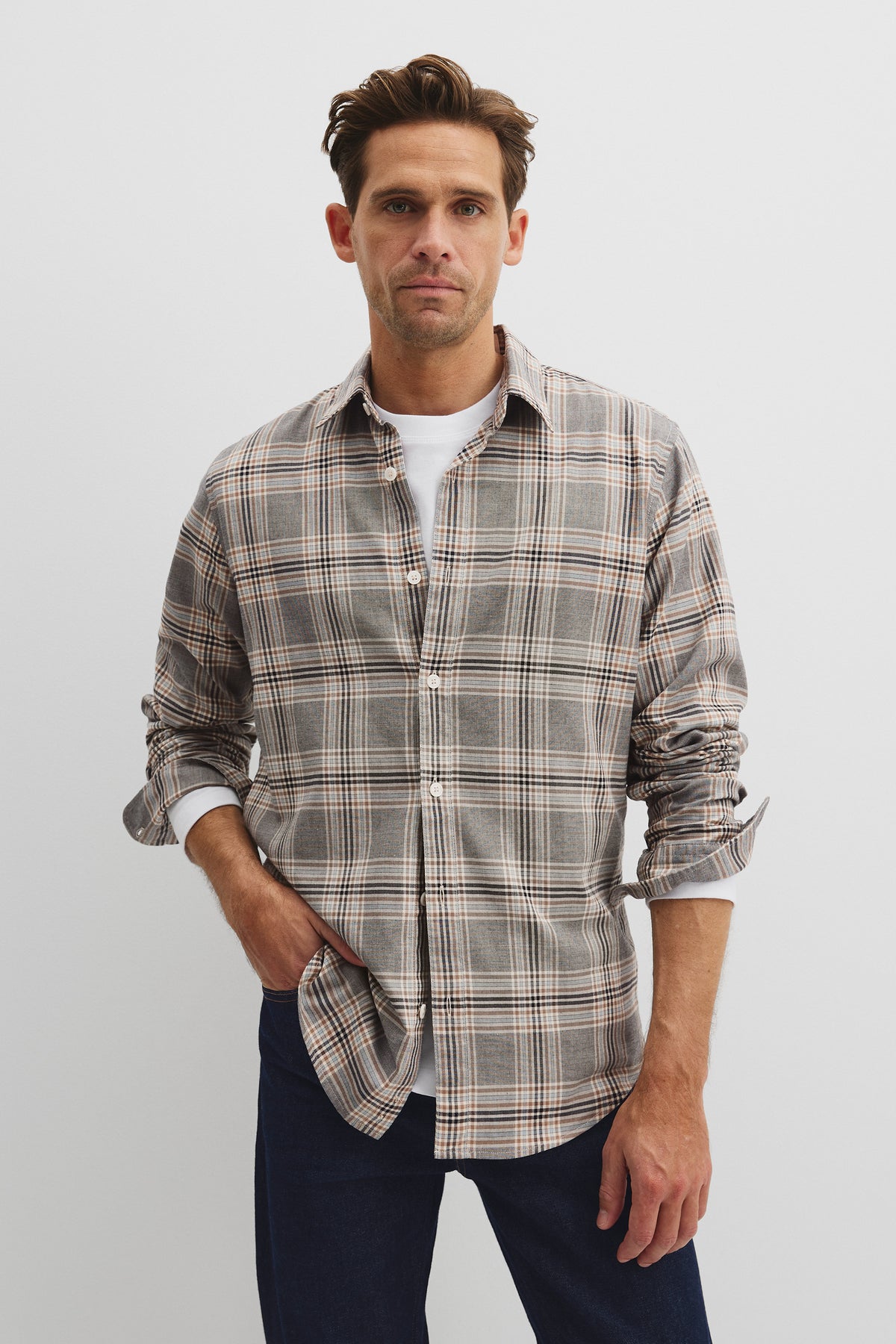 Regular Fit Cotton Flannel Shirt