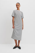 Cotton Midi Stripe T-Shirt Dress