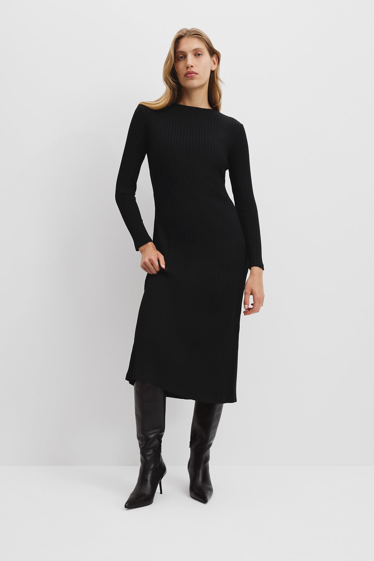Long Sleeve Rib Dress