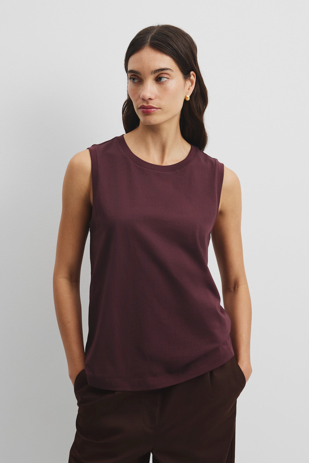 Australian Cotton Relaxed Crew Tank