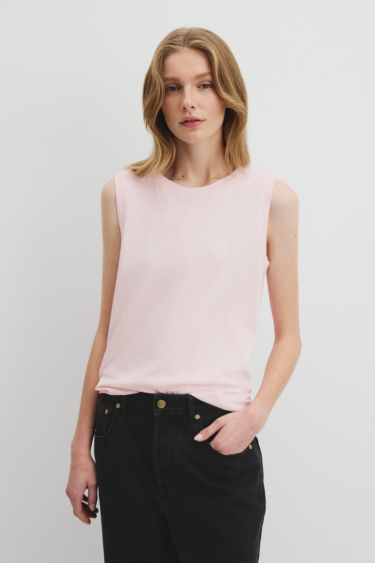 Australian Cotton Relaxed Crew Tank