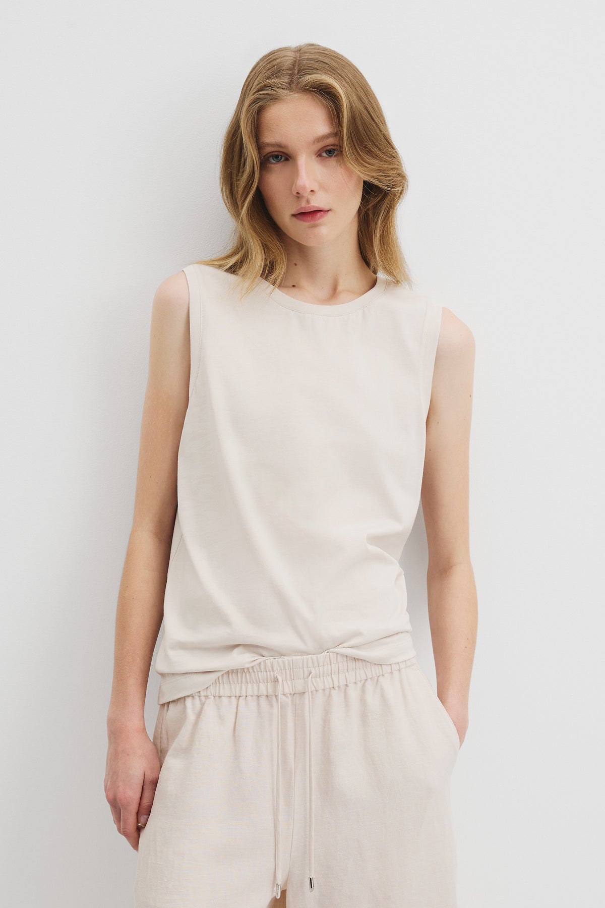 Australian Cotton Relaxed Crew Tank