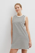 Cotton Stripe Mini Tank Dress
