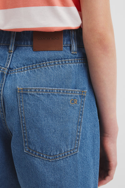 Hi Rise Denim Short