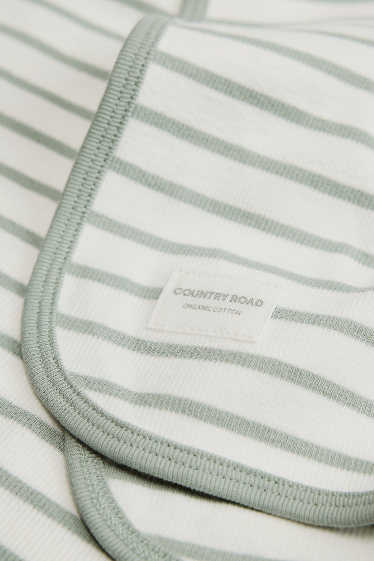 Organically Grown Cotton Stripe Rib Blanket