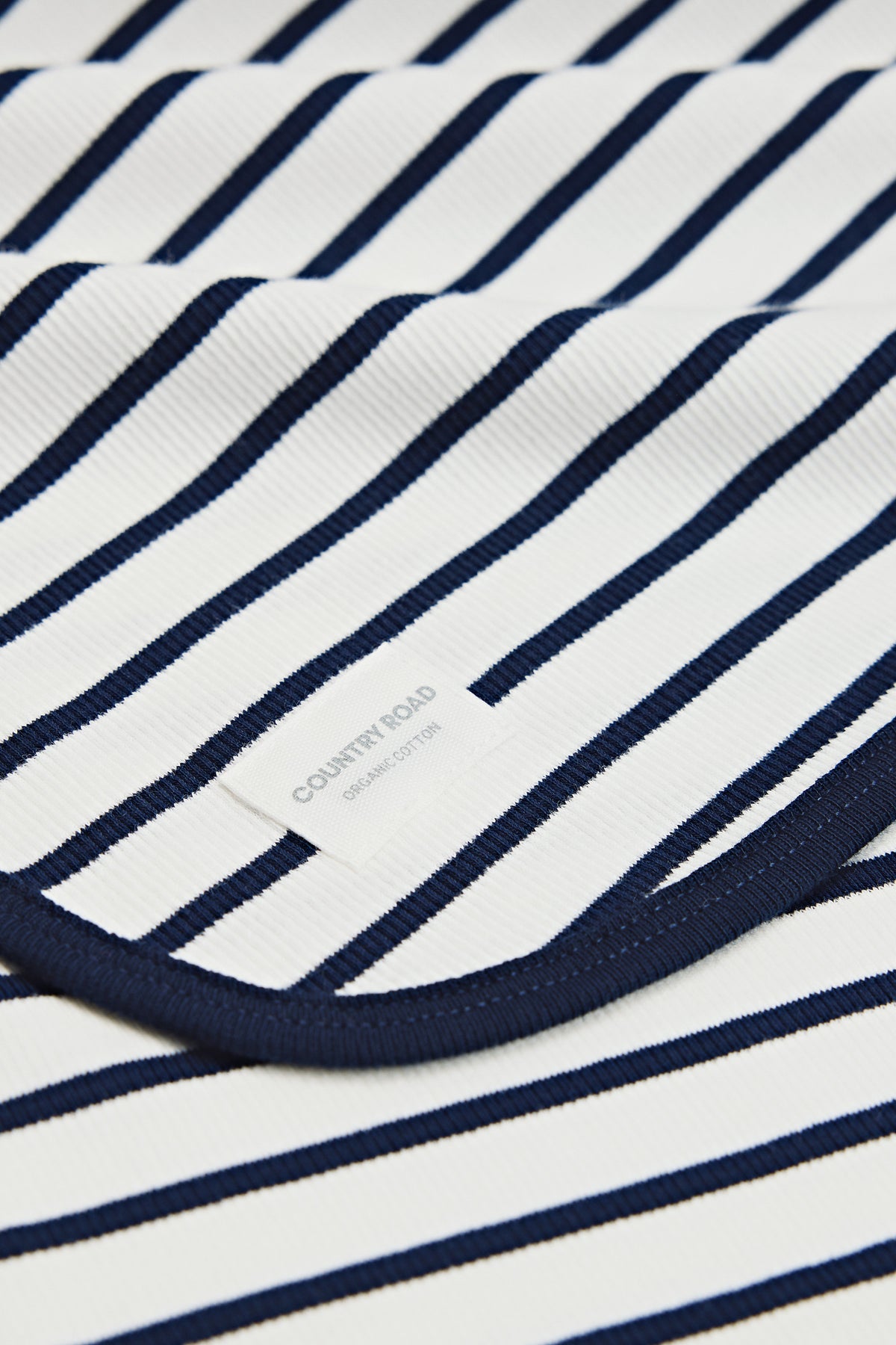Organically Grown Cotton Stripe Rib Blanket