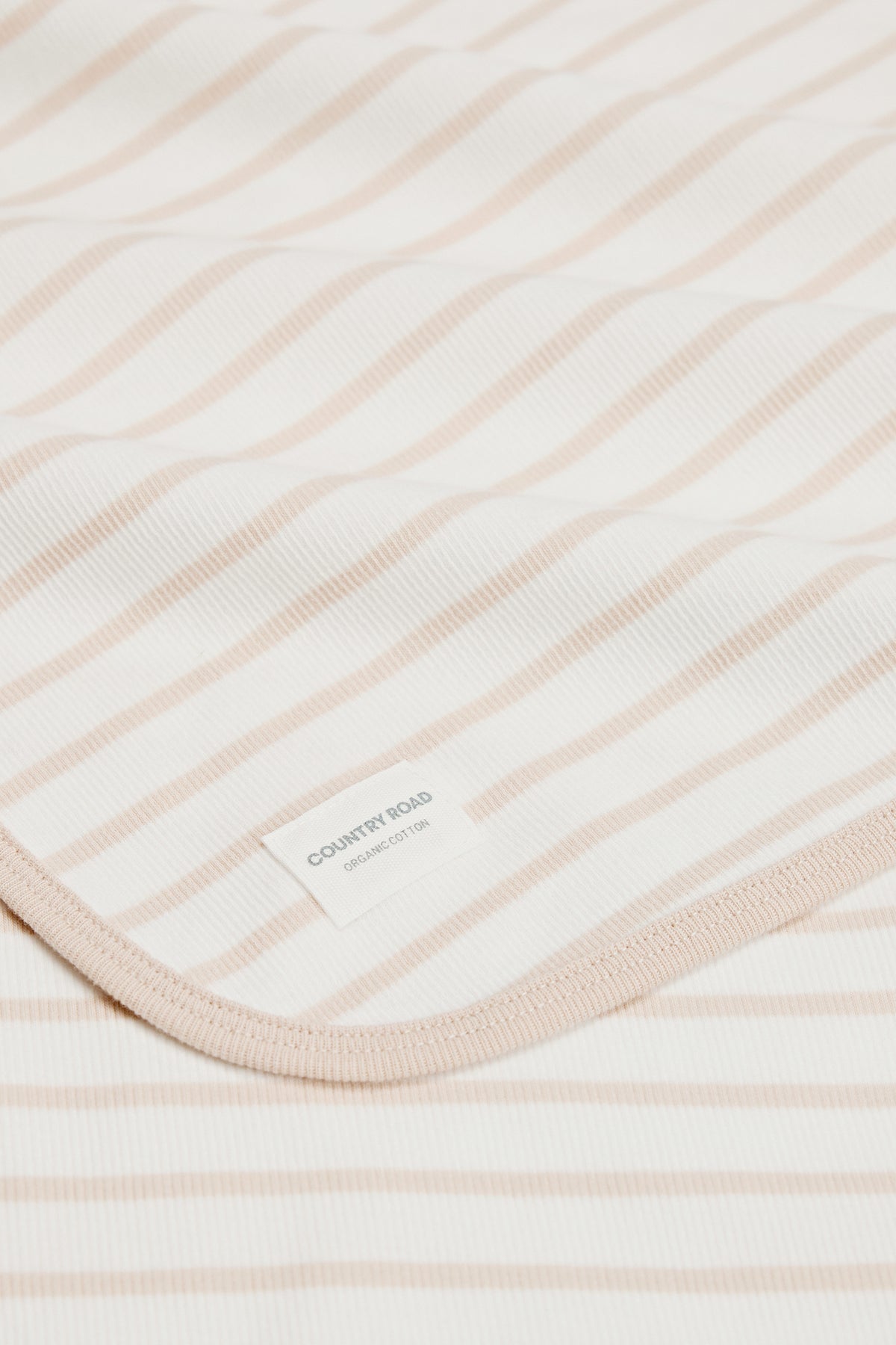 Organically Grown Cotton Stripe Rib Blanket