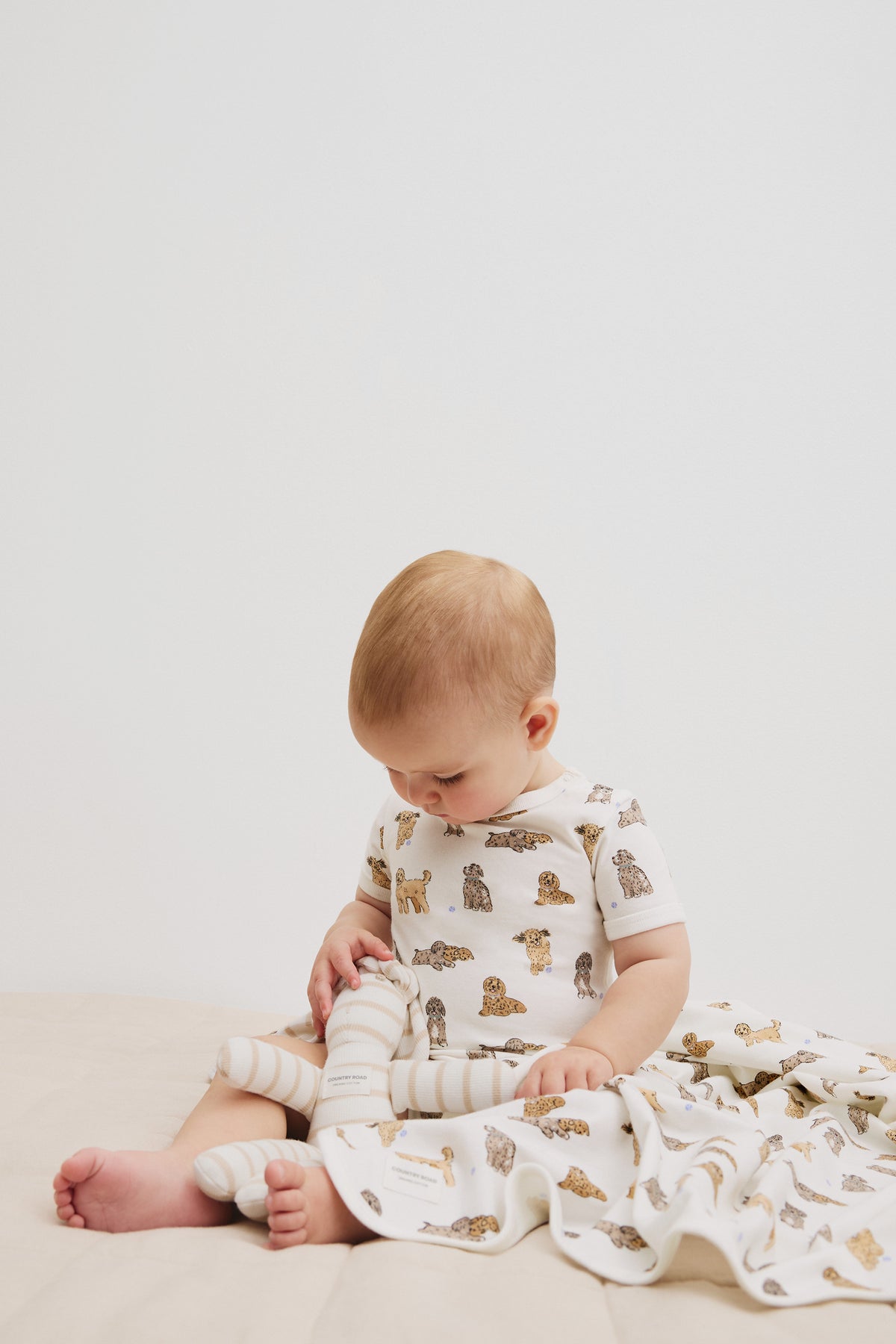 Organically Grown Cotton Dog Print Bodysuit