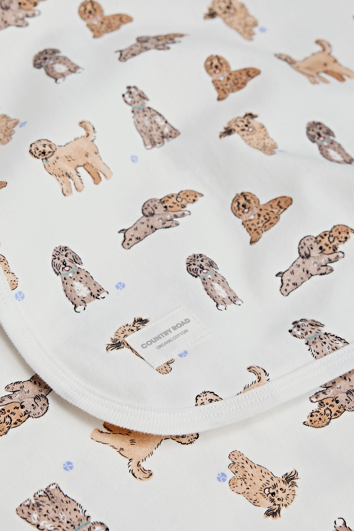 Organically Grown Cotton Dog Print Blanket