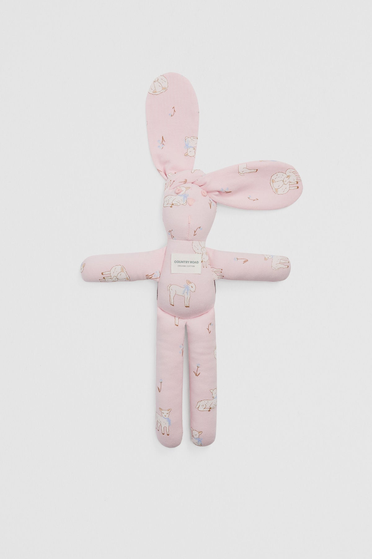 Organically Grown Cotton Lamb Print Bunny