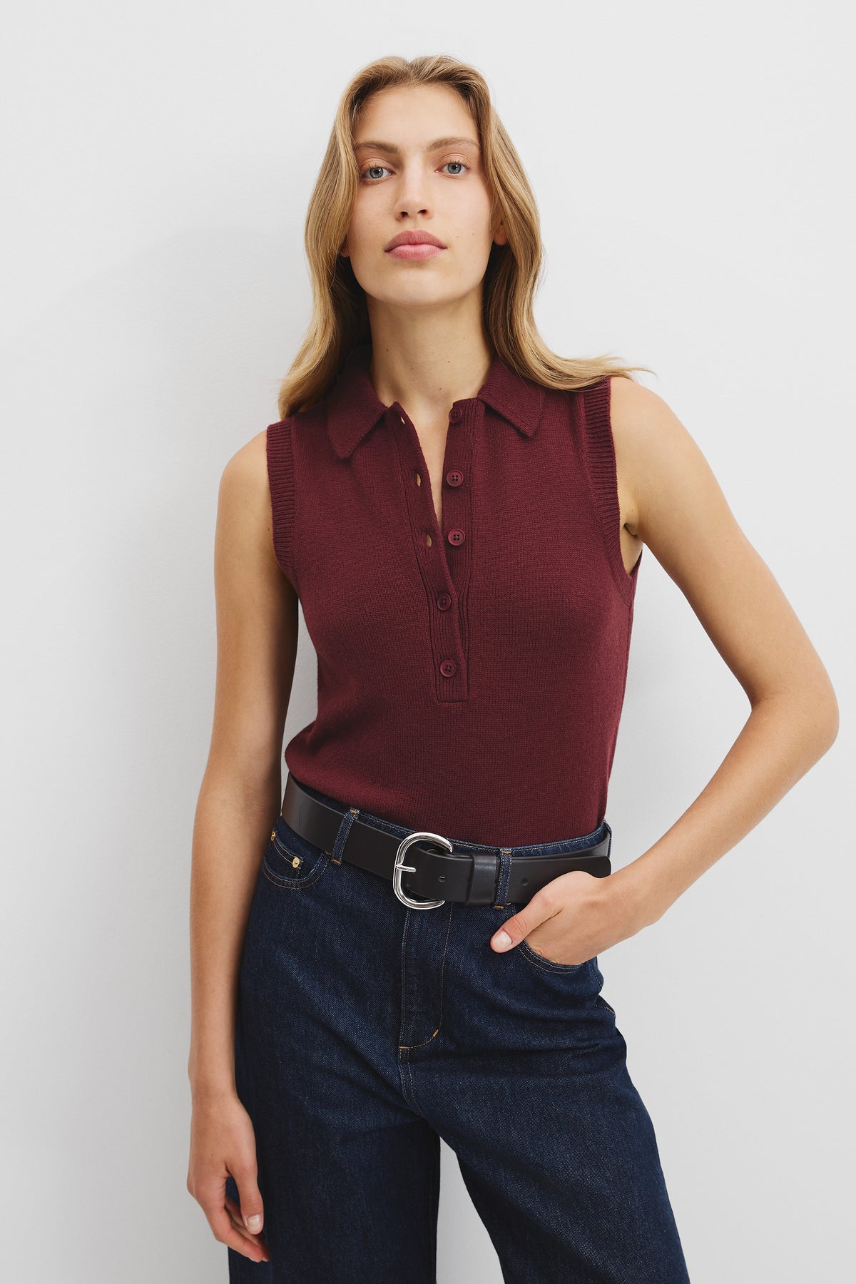 Collared Knit Vest
