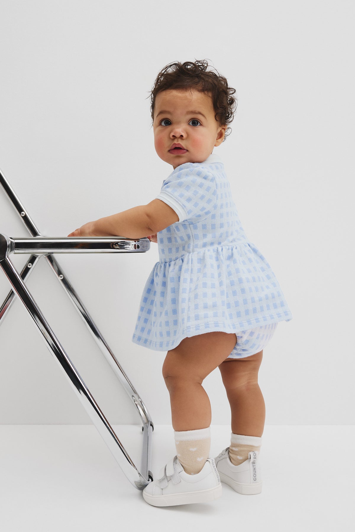 Cotton Polo Romper Dress