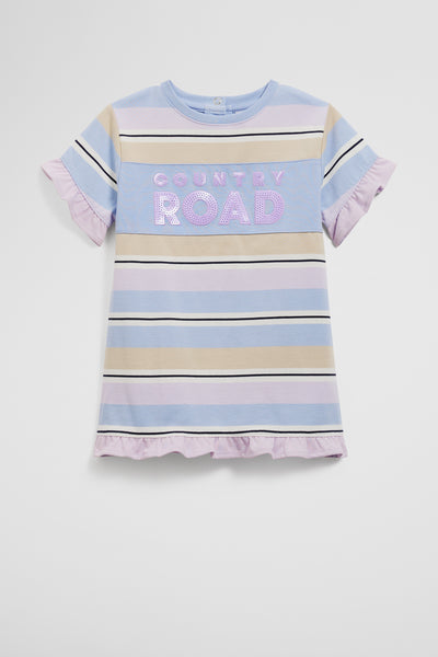 Cotton T-Shirt Logo Dress