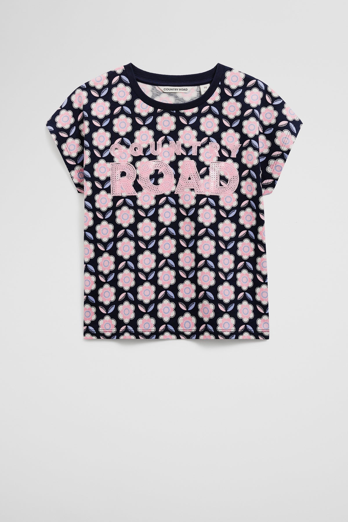 Organically Grown Cotton Sequin Logo T-Shirt