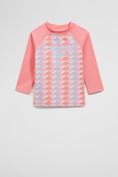 Geometric Print Rash Vest