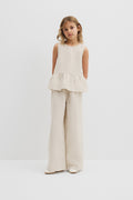 Linen Linen Ruffle Top