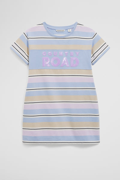 Cotton T-Shirt Logo Dress