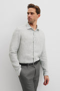 Regular Fit  Linen Stripe Shirt