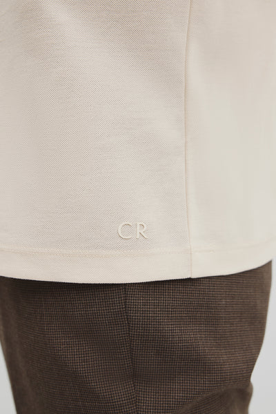 Mercerized Cotton Pique Zip Polo