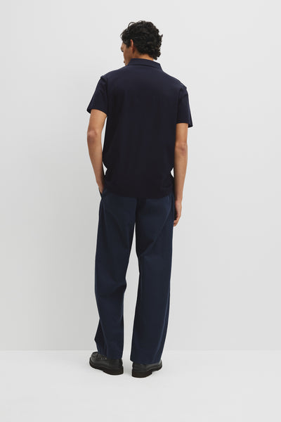 Mercerized Cotton Pique Zip Polo