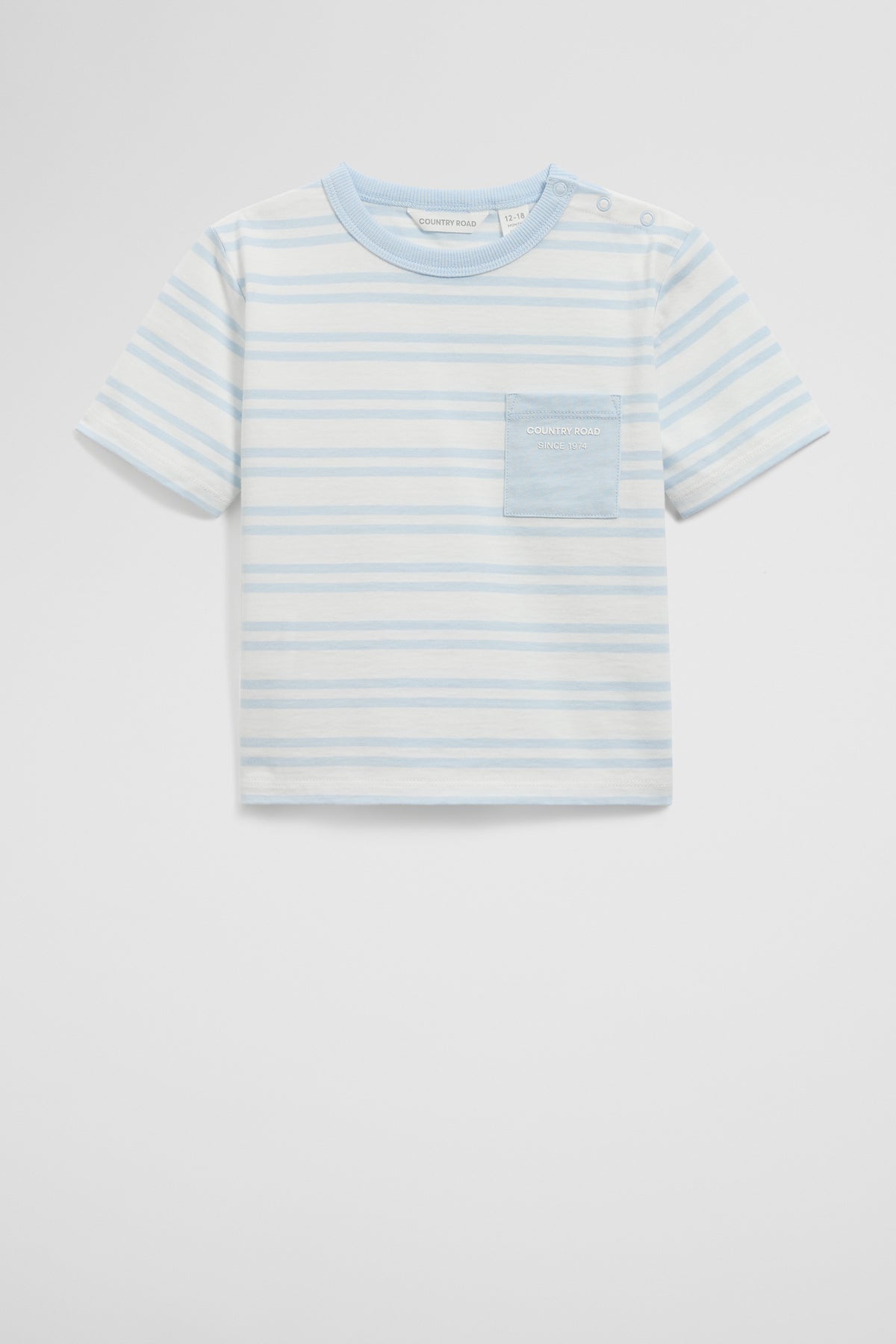Organically Grown Cotton Stripe Pocket T-Shirt