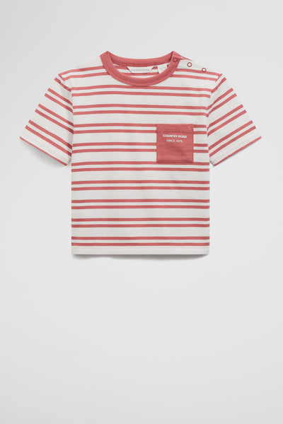 Organically Grown Cotton Stripe Pocket T-Shirt