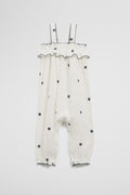 Crinkle Embroidered Romper