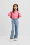 Cotton Relaxed Frill T-Shirt