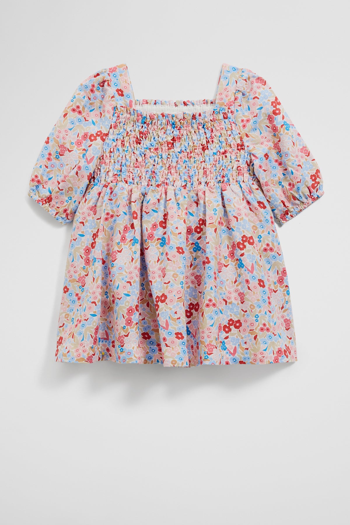 Shirred Romper Dress