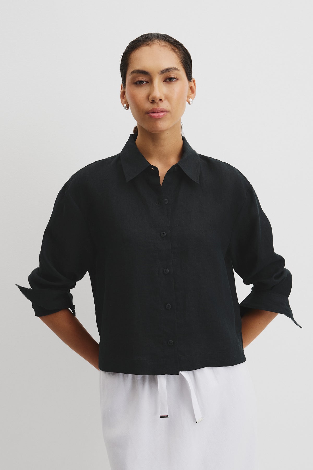 Crop Linen Shirt