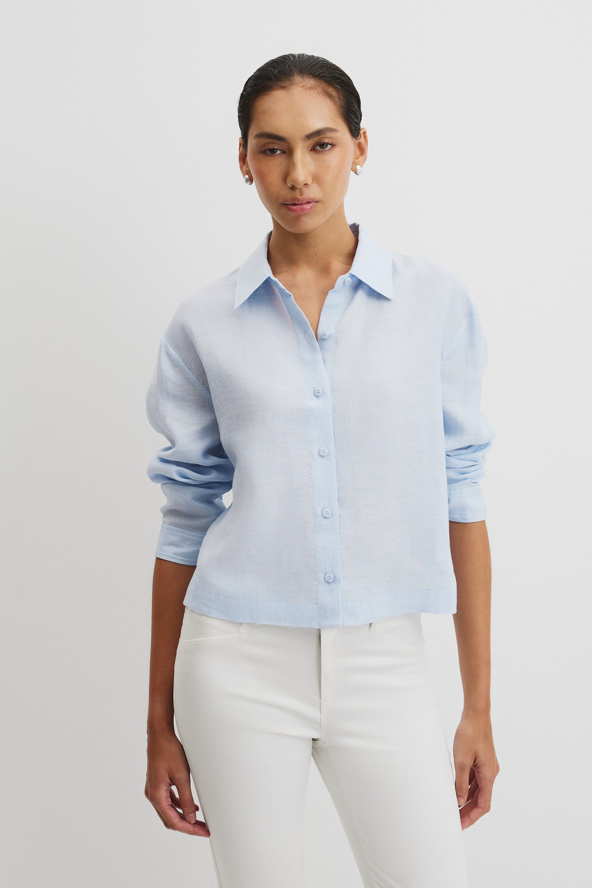Crop Linen Shirt