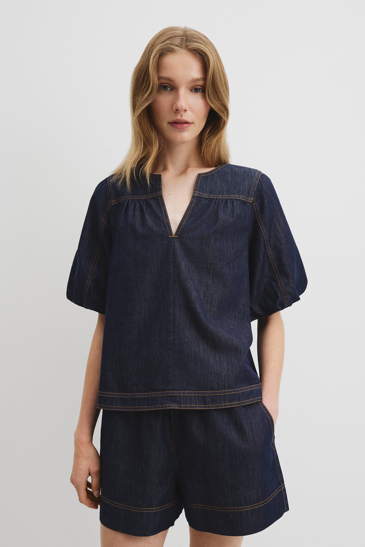Trapeze Denim Top