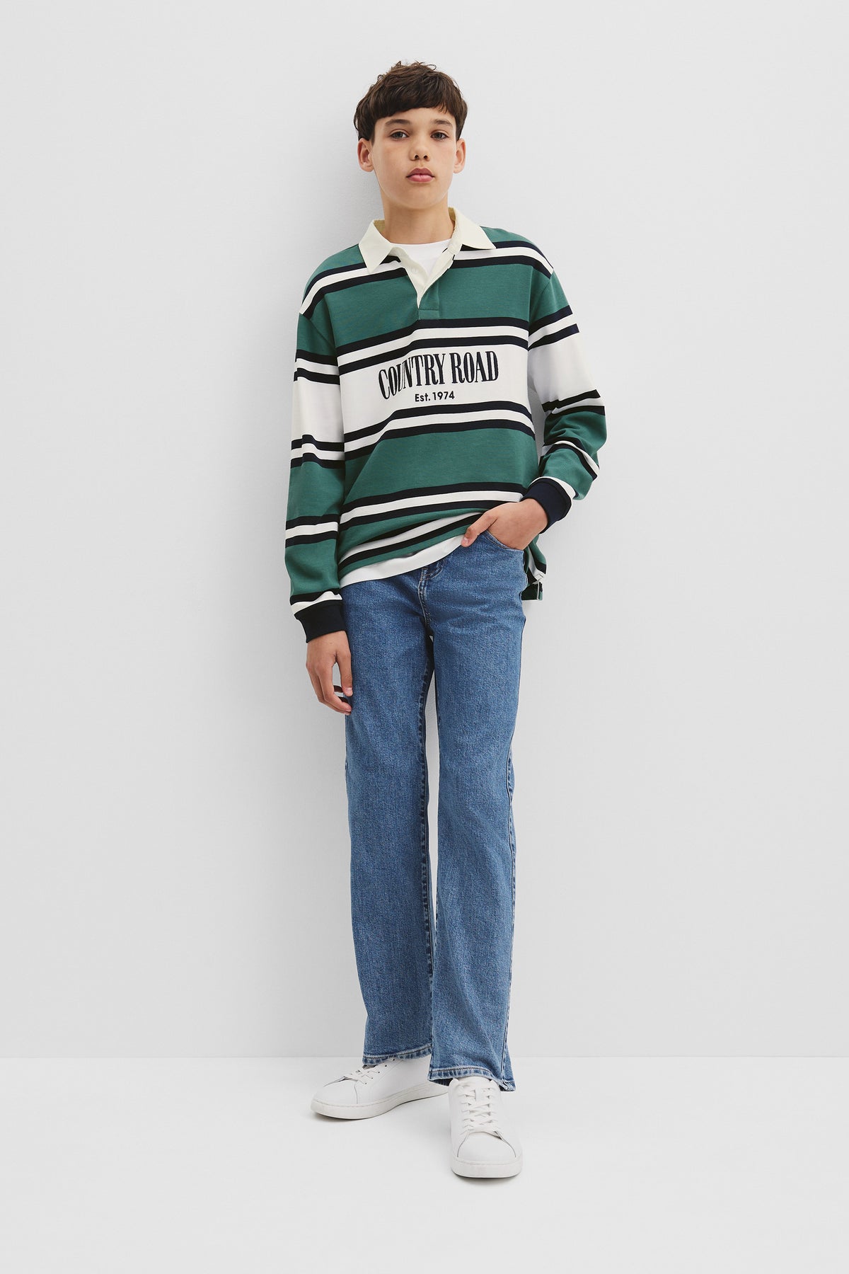 Teen  Cotton Panelled Rugby Shirt