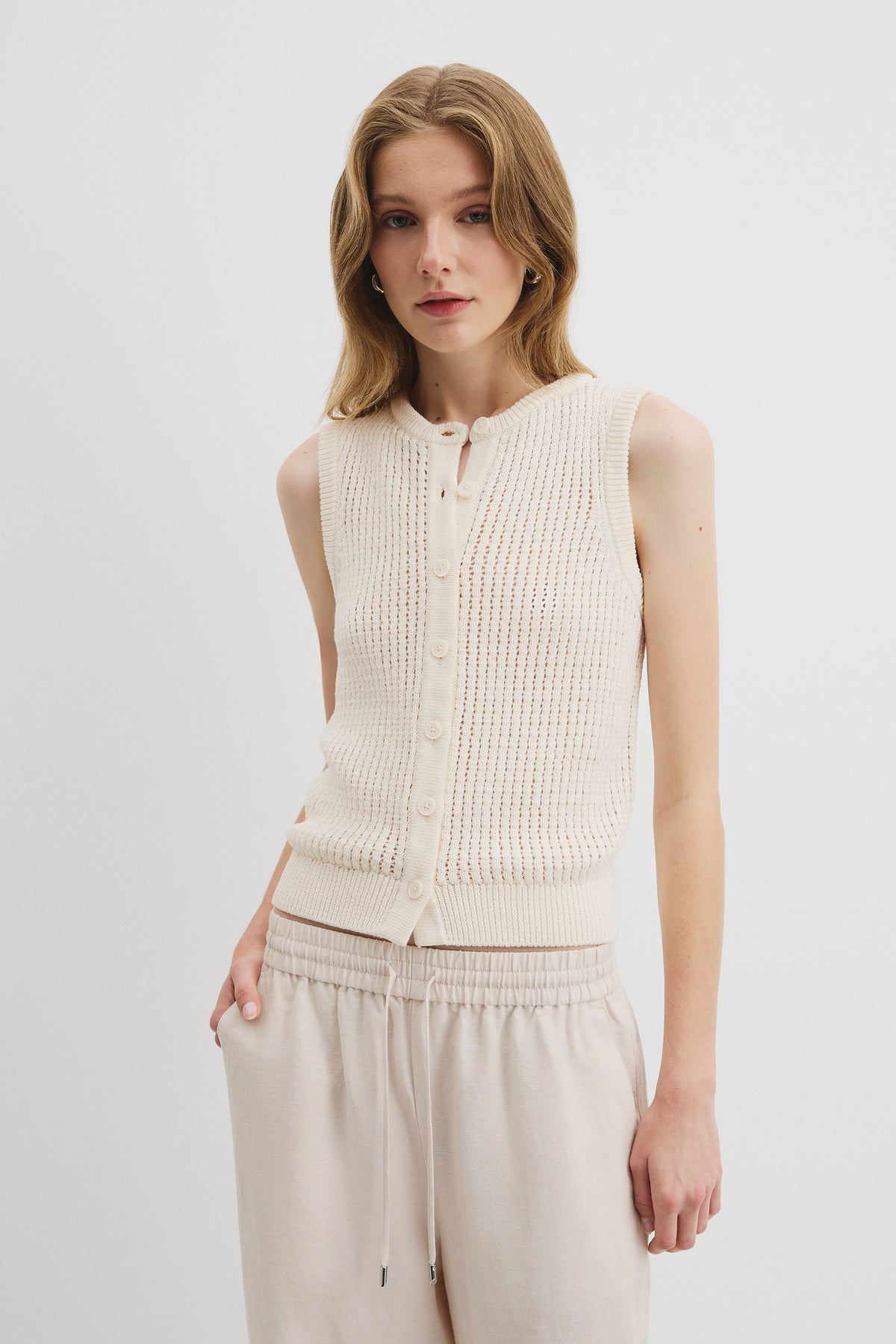 Pointelle Knit Tank